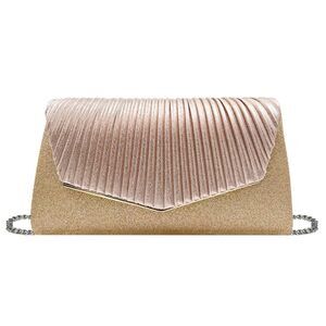 Shining Chic Clutch – Evening Handbag for Prom & Weddings with Chain